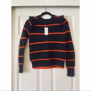 Banana Republic Ruffle Long Sleeve Knit Sweater XS